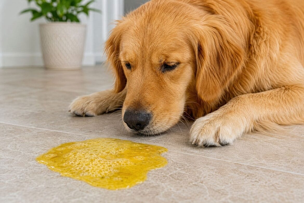 Why is my dog throwing up yellow bile